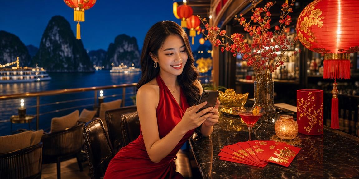 Không khí lễ hội đèn lồng và phong bao đỏ gợi nhớ chương trình thưởng dịp Tết của pc09