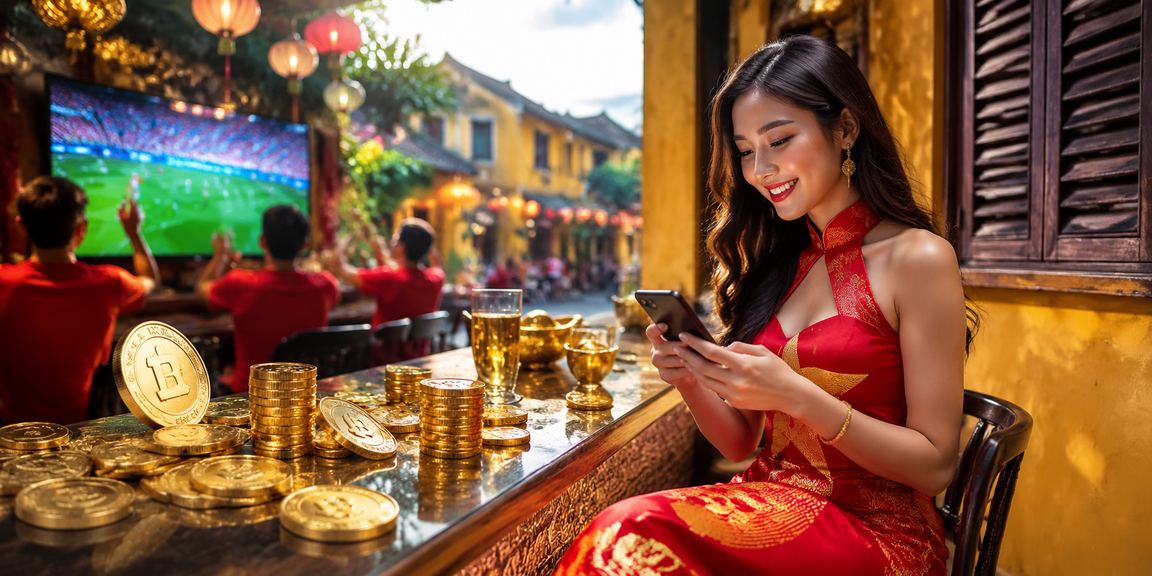 Người chơi trải nghiệm casino trực tuyến trên điện thoại di động tại Hội An